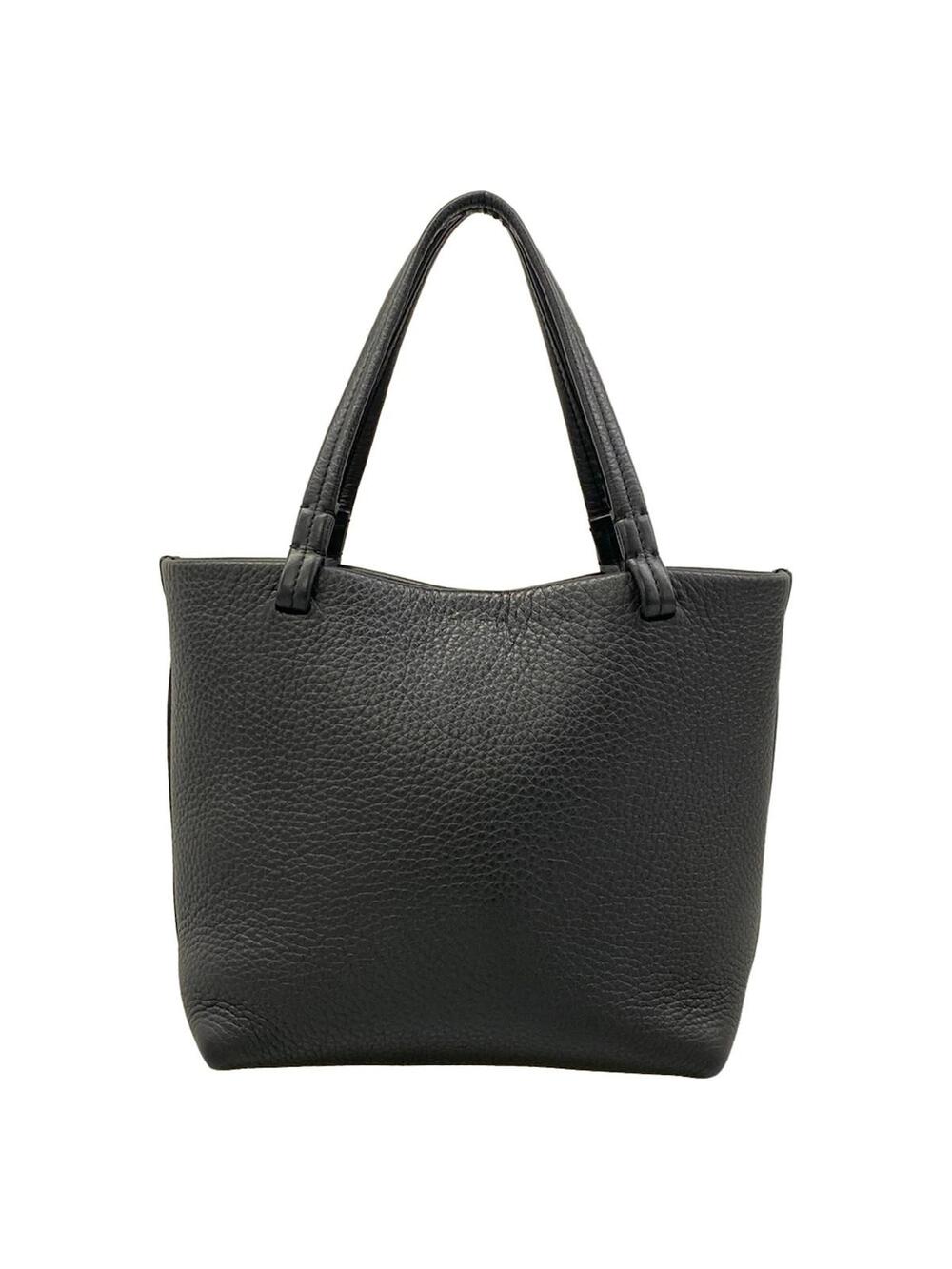 The Row Park Tote Small Black Grain #290681T21B